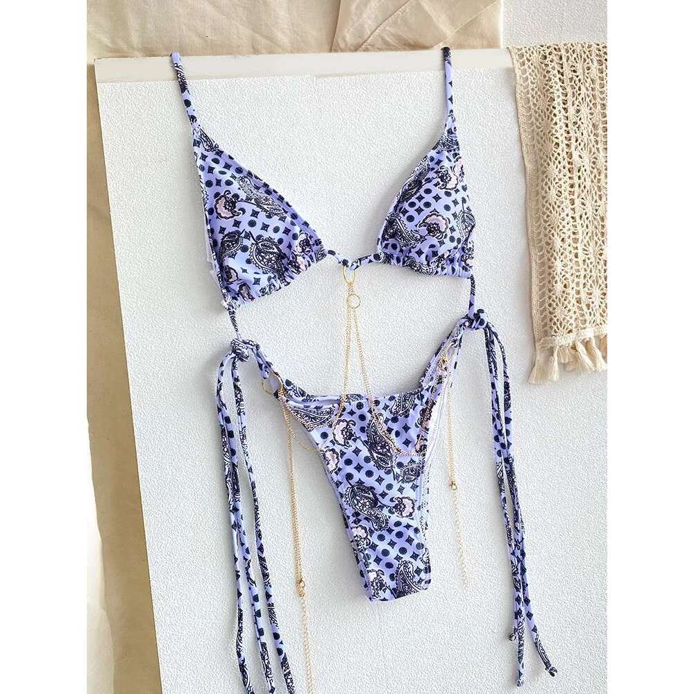 Miyouj New Bikinis Printed Swimwear Women Sexy Swimsuit Bandage Bikini Set Beachwear String Bathing Suits Micro Biquinis