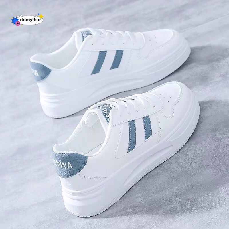 Little Women's 2023 Spring New Versatile Casual Sports Leather Top Summer White Board Shoes Popular on the Internet ddmythur