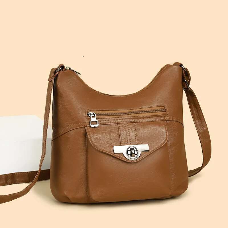 New European And American Retro Women's Fashion Multi-Purpose Hand Bill Of Lading Shoulder Crossbody Simple Soft Bag