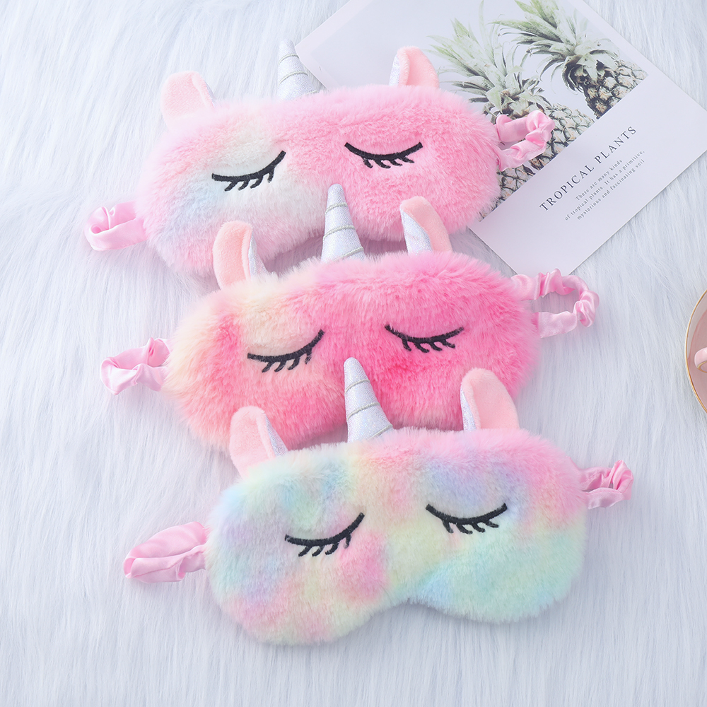 Soft & Colorful Sleeping Face Covering by Wholesalers: Plush Animal Eye Covers