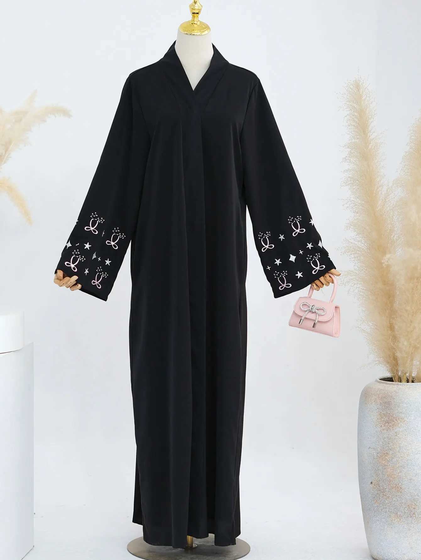 2025 Muslim Abaya Dress for Women Embroidery Cardigan Jalabiya Eid Ramadan Robe Morocco Dubai Abayas Kaftan Islam Arab Vestidos X2505141