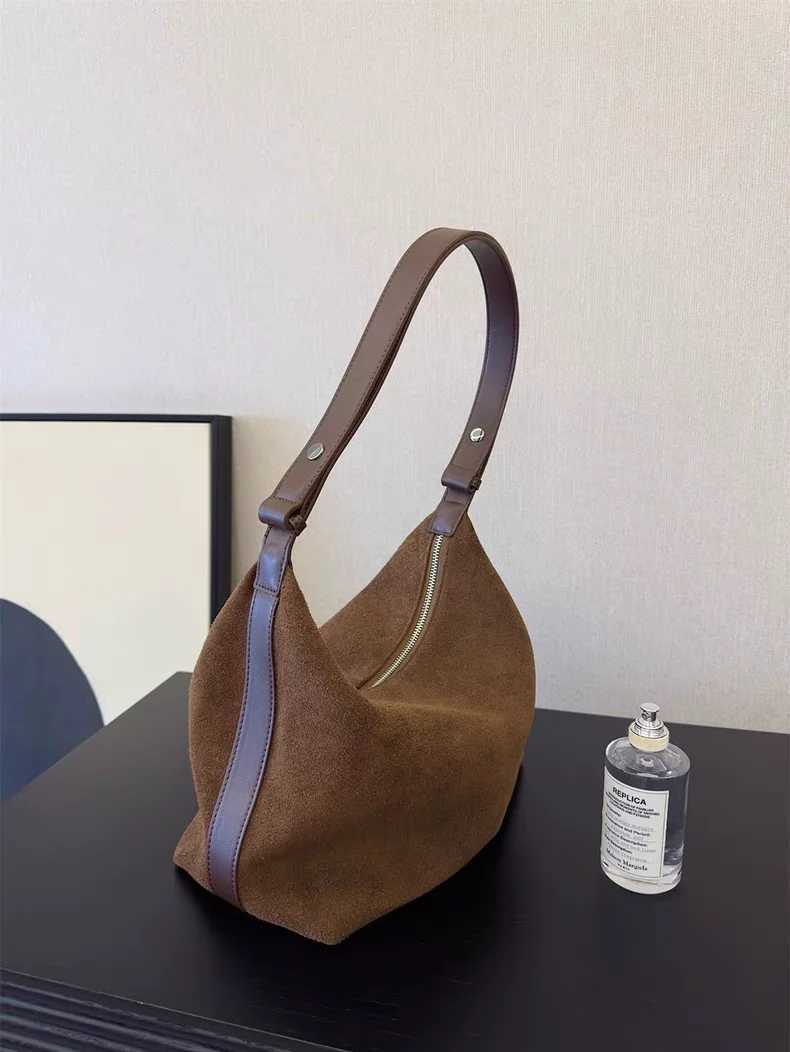 Miyagawa Matte Brown Wens 2024 New Autumn/Winter Underarm Tote Bag Single Shoder Crossbody Bags Z250514
