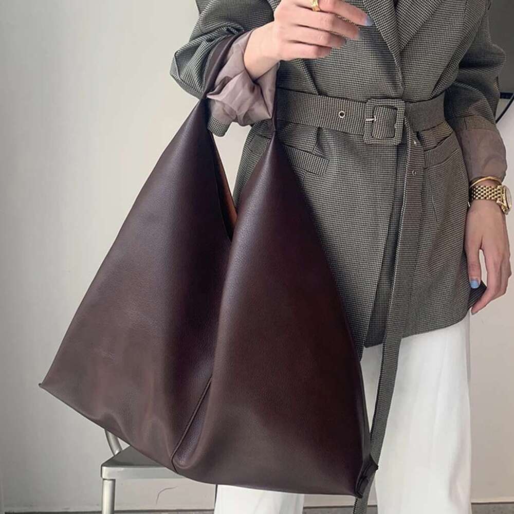 New Vintage Women Shoulder Soft PU Leather Handbag Casual Female Shoppingtote Bag Lady Purse Bags High Capacity Totes