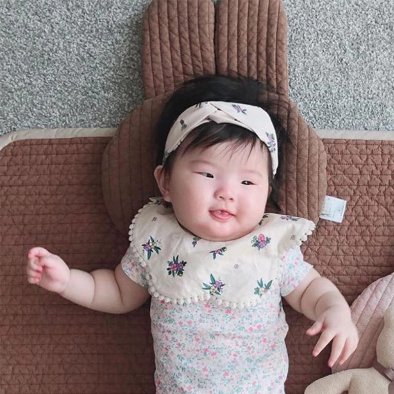 Cute Bear Rabbit Baby Pillow Pure Cotton Flat Pillow Breathable born Head Support Cushion 250514