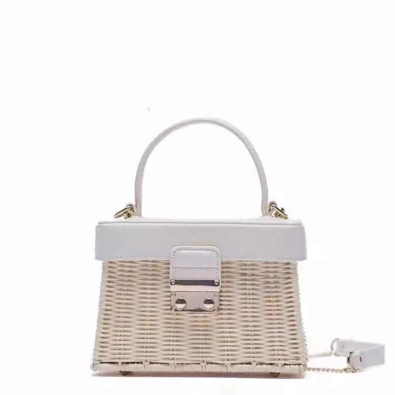 Handmade Rattan Woven Beach Versatile Women's Fashionable Small Handbag Bag