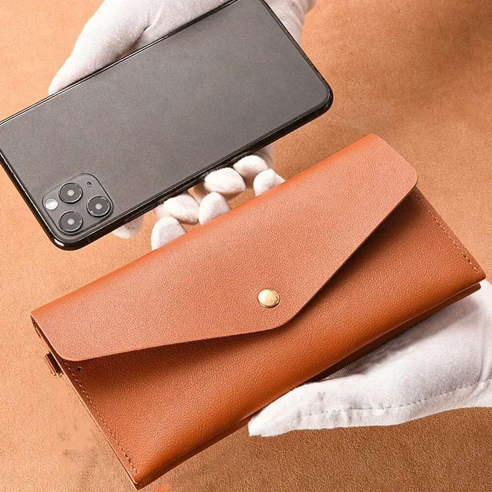 Portable Ins Bags Rectangle PU Leather Phone Bag Birthday Gifts Card Holder Women Coin Purse Wallets