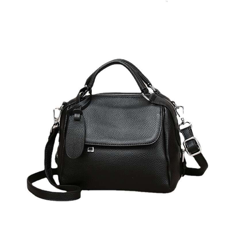 Tote Bag Real New Handbag Shoulder Lychee Pattern Top Layer Cowhide Crossbody Fashionable Casual Soft Leather Women S Bag KQ