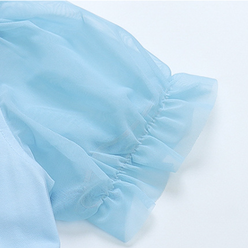 DISNEY Frozen Elsa princess kids designer clothes Girls' summer dress Baby chiffon short-sleeved dress children party dress princess gown.