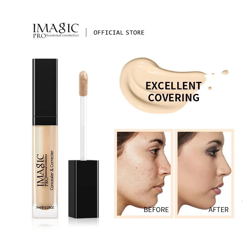 IMAGIC Eye Concealer Base 6 Colors Full Coverage Suit for All Color Skin Face / Eye Makeup Liquid Concealer 250512
