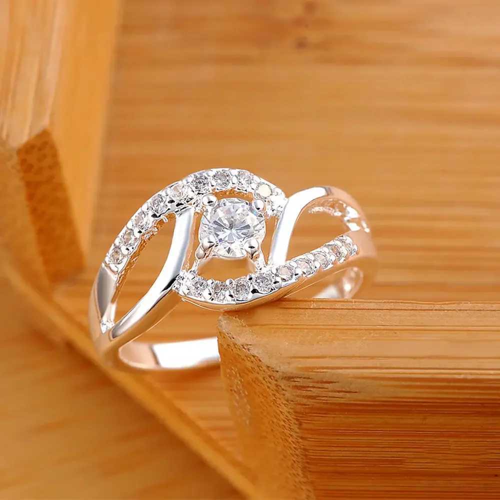New streetwear 925 Sterling Silver Shiny Zircon diamond Rings For Women Wedding Party Gifts fine Jewelry engagement ringsXJ250514