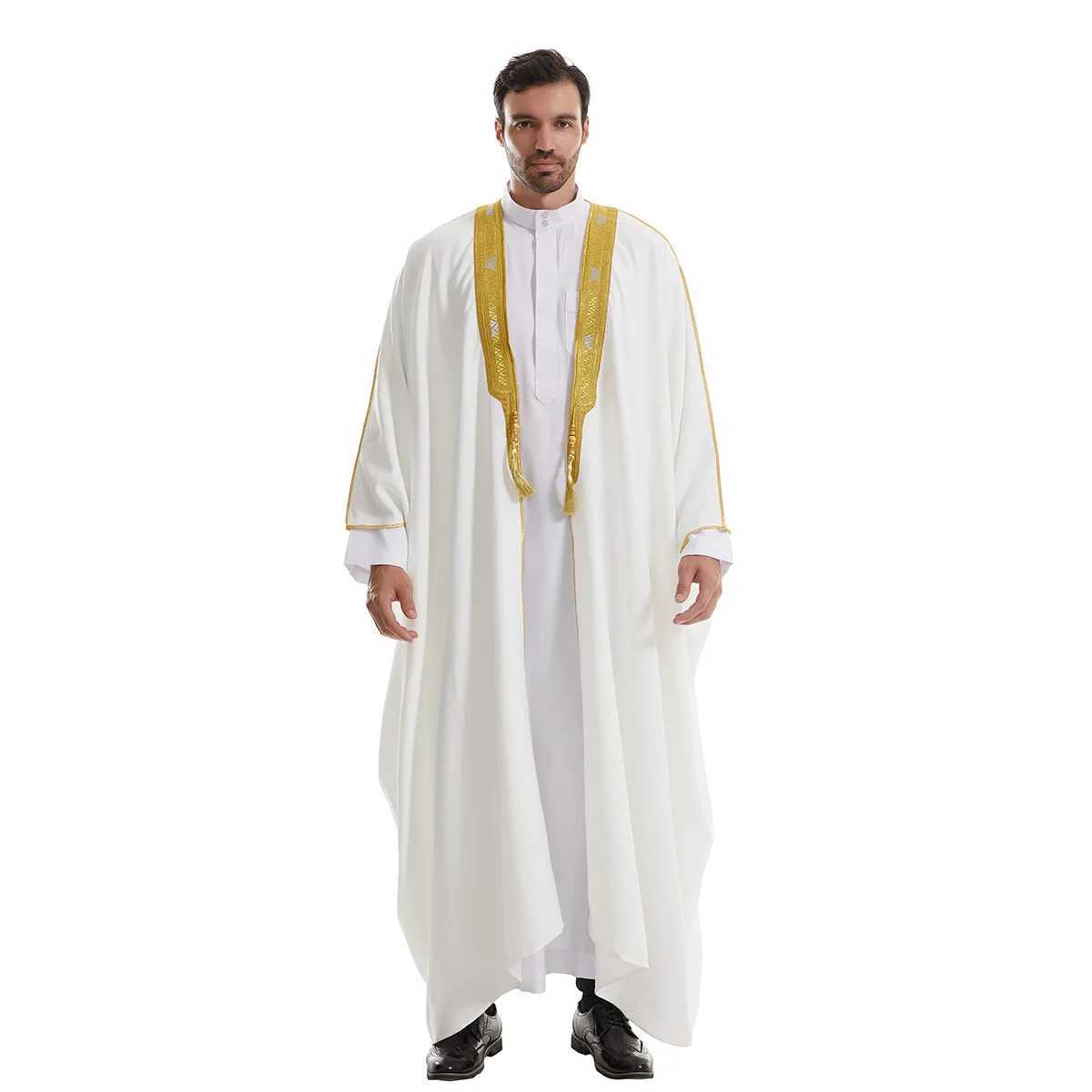 Ramadan Abayas for Prayer Clothes Men Ka Open Muslim Kimono Abaya Turkey Arab Islam Djellaba Robe Musulmane Kaftan Dishdasha X250514