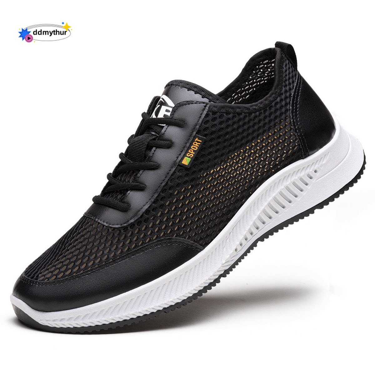 Summer Breathable Thin Soft Sole Student Running Mesh Surface Casual Comfort Hollow Men's Sports Shoes ddmythur