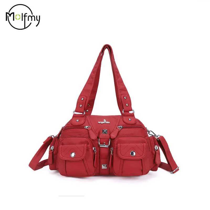 PU Lady Bag Wen Handbag Women Shoder Bag Soft Hobos Messenger Top-handle Handbag Sahel FrtPockets Purse Womens Bags Z250514