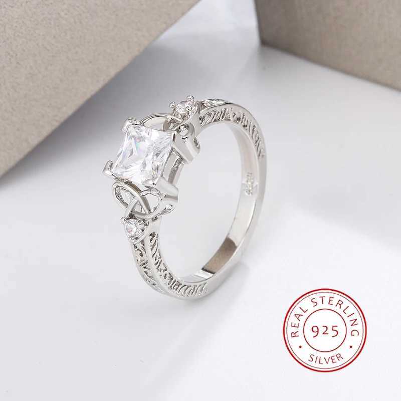 New Ring for Women Classic Shiny AAA Zircon Ring Stylish 925 Silver Plated Jewelry Anniversary Gift Engagement JewelryXJ250514