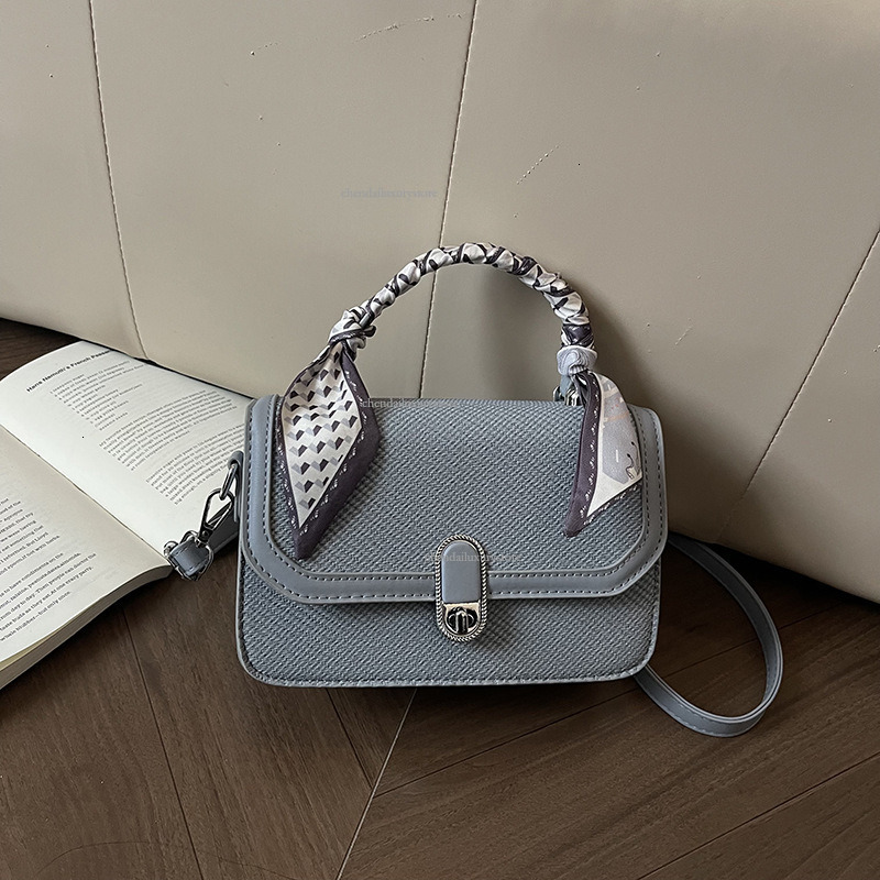 Women's Fashion Handbag 2025 Free Shipping Designer Bag Colorful Small Square Towel Comparison Splicing Diagonal Texture Single Shoulder Crossbod