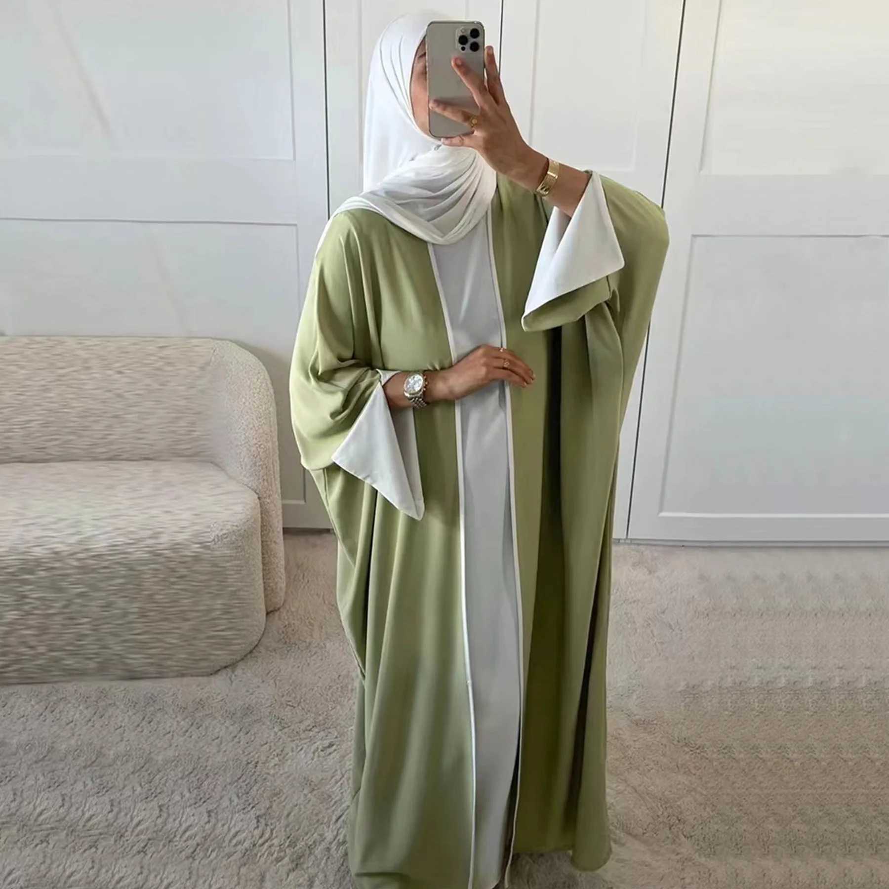 Ramadan Kimono Open Abayas for Women Muslim Maxi Dress Dubai Luxury Abaya Turkey Kaftan Eid Islam Clothing Ka Morocco Caftan X250514