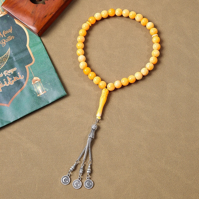 Hand Arabic hand Muslim prayer handmade string, 33 beads, handheld bead bracelet