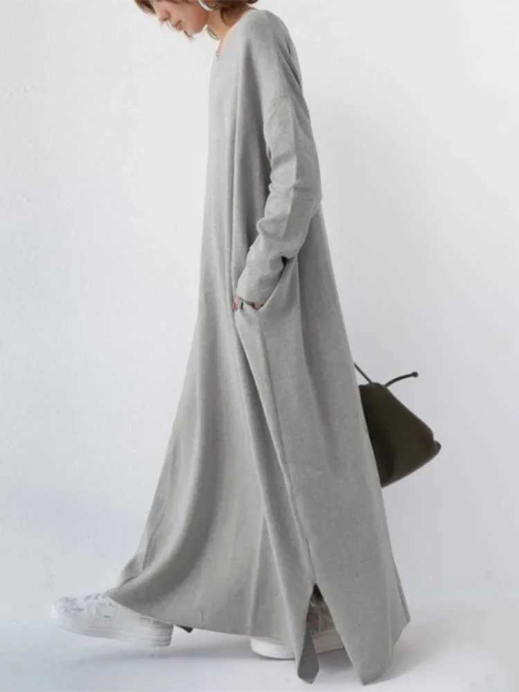 Turkey Eid Solid Muslim Hijab Dress Women Dubai Arab A-line V Neck Abaya Dresses Moroccan Kaftan Robe Islamic Clothing X250514