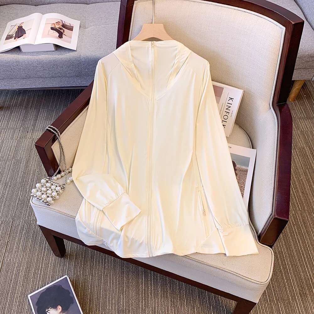 Summer Plus Size Women's Sunscreen Hooded Loose Jacket Casual Thin Cardigan Daily Basic Commuter Versatile Tops big