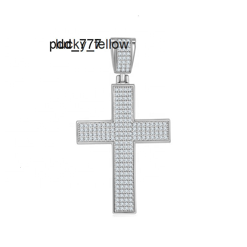 Classic Luxury Moissanite Jewelry 925 Sterling Silver Cross Moissanite Gemstone Pendants for Necklace
