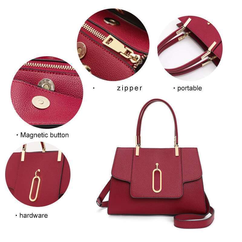 Aidrani The New Red Wedding Bag Is A High-End Women's Handbag Made Of High-Quality Cowhide