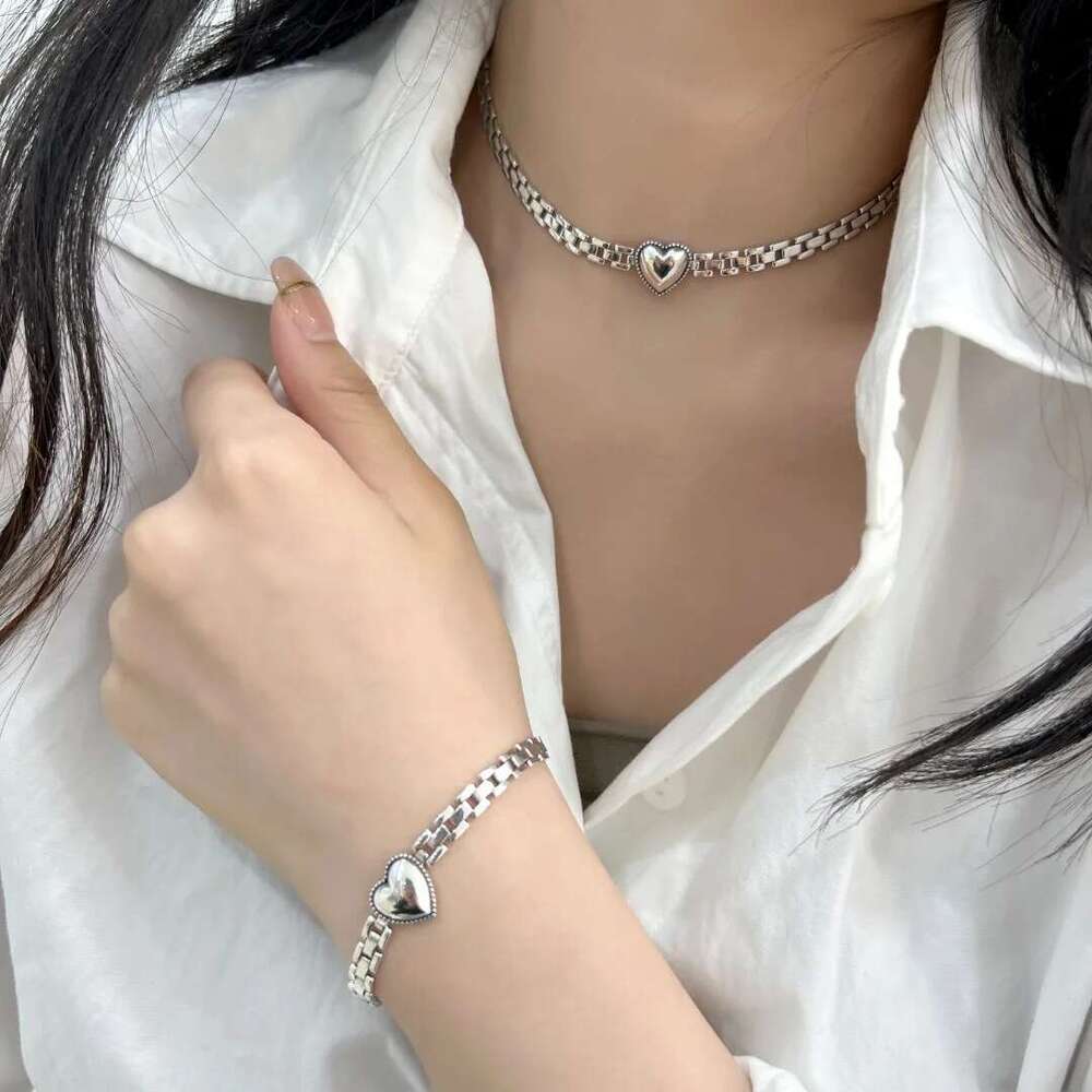 New Arrival Romantic Love Heart Sterling Sier Female Jewelry Set For Women Necklace Bracelet Ring Best Engagement Gifts