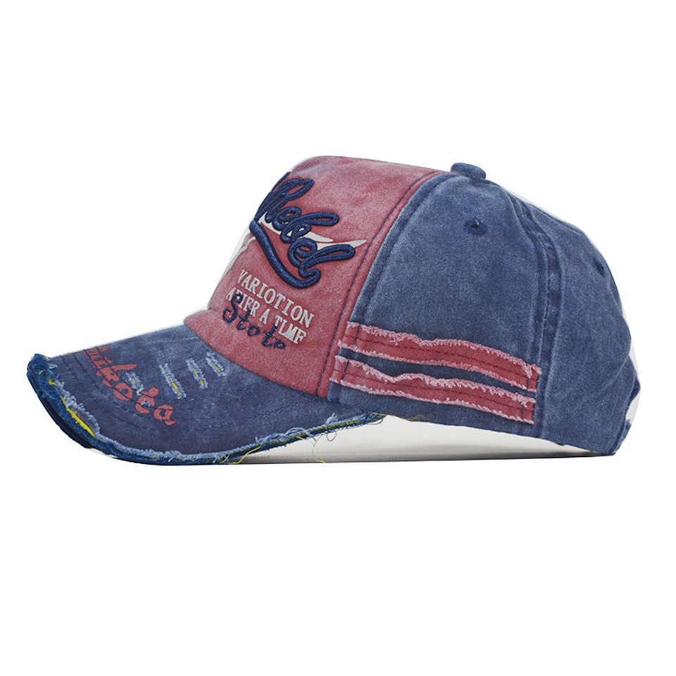 queen of the word 2 High-grade washed and distressed coated baseball cap Bull head embroidered hat sun hat