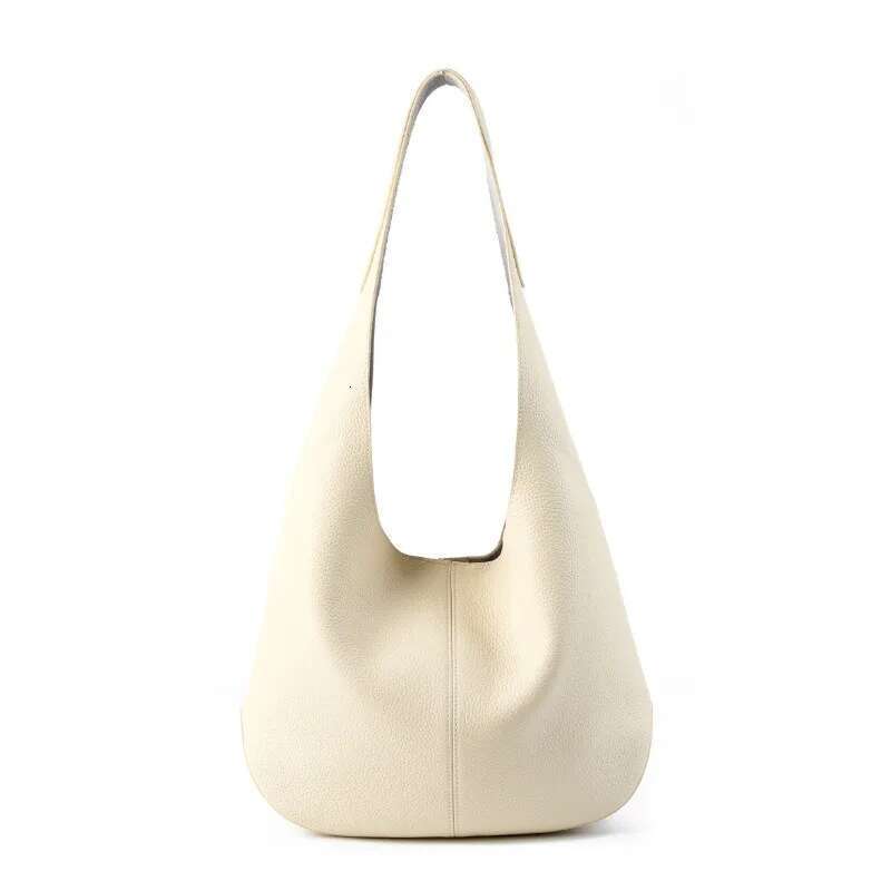 2025 new design bucket large capacity top layer tote bag, high-end feeling, underarm single shoulder leather bag