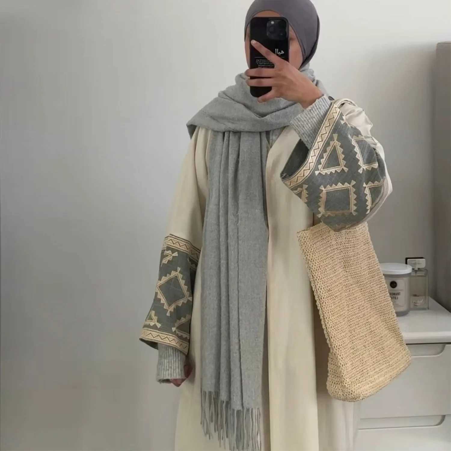 Ramadan Eid Embroidered Open Kimono Abaya Dubai Luxury Muslim Abayas For Women Kaftan Dress Islam Clothing Robe Femme Ka X250514