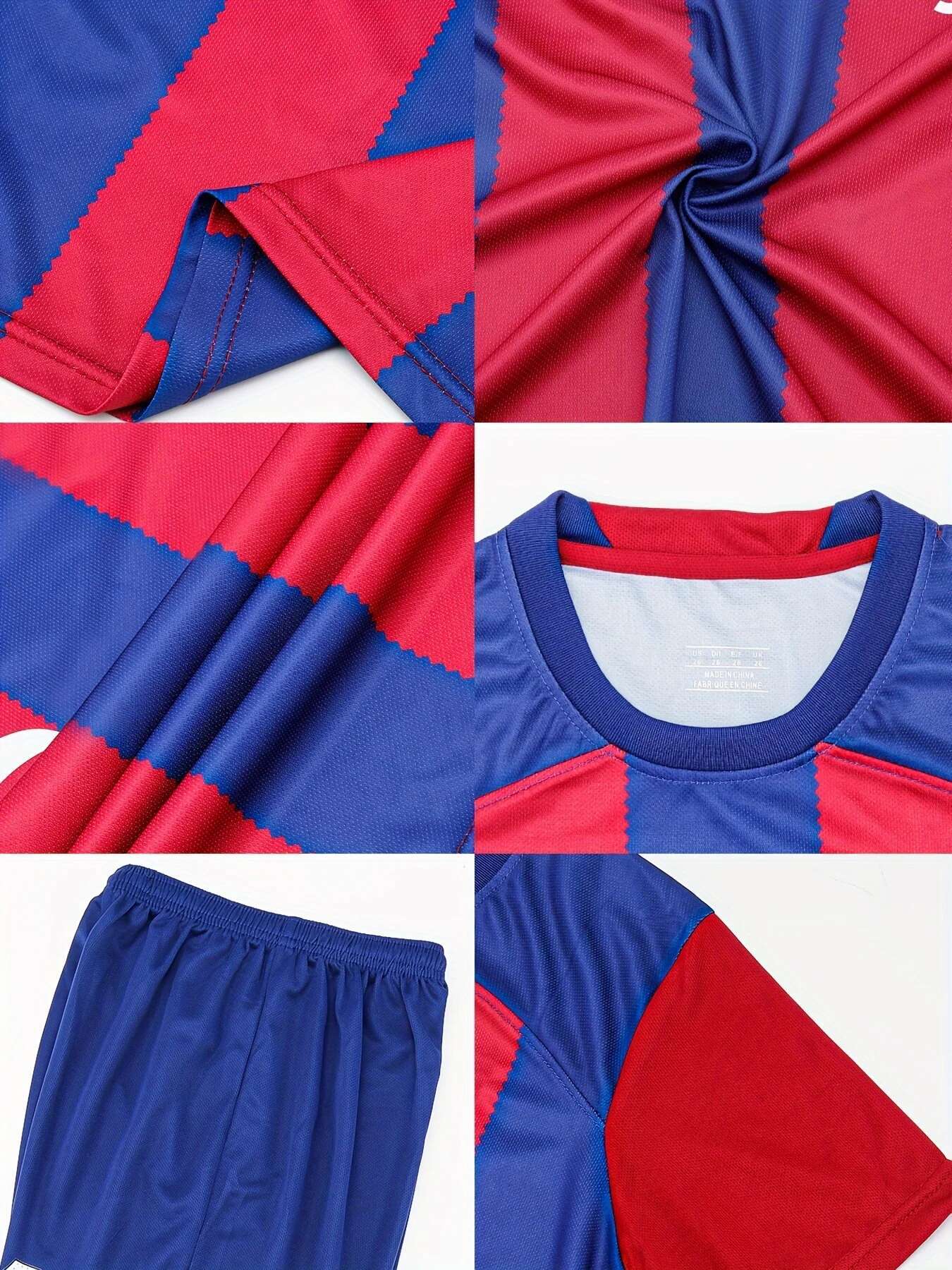 2025 Summer New Children's Retro Jersey Blazer Children's Casual Short Sleeve T-Shirt HD 3D Printed Breathable Set