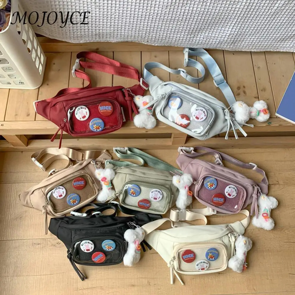 Ita Bag Waist Pack Cute Crossbody Sling Nylon PVC Belt for Women Girls Teens 250514