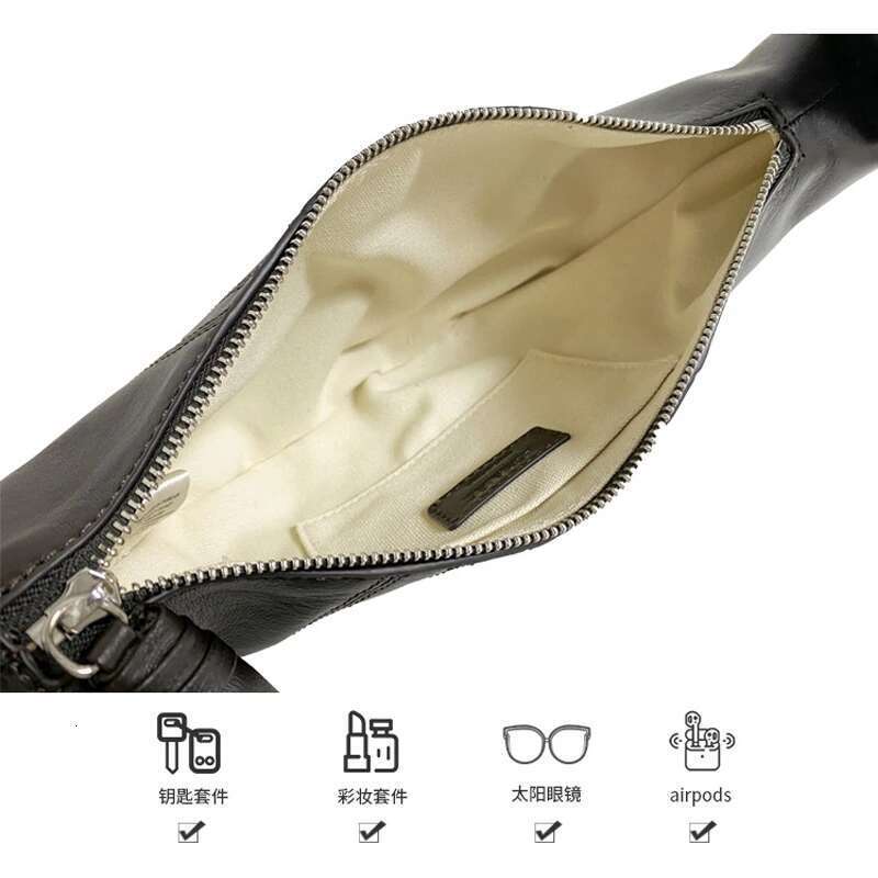 2025 Niche Design Leather Thread Shoulder Deluxe Croissant Shaped Crossbody Soft High Quality Business Hobo Bag