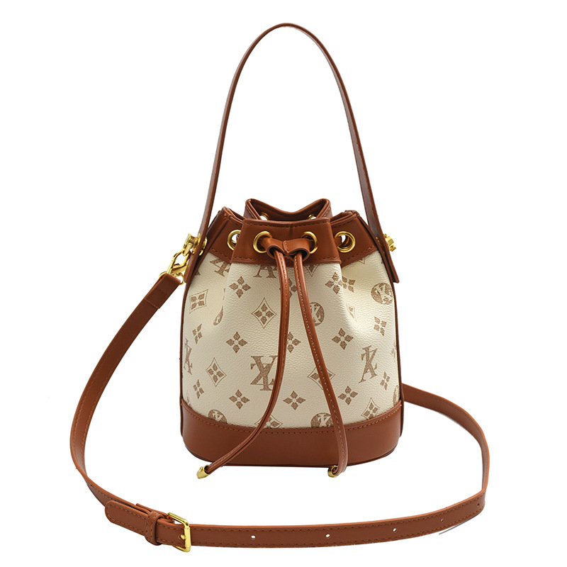 Stylish Women's Crossbody Bucket Bag with Unique Letter Prints & Adjustable Strap for Any Occasion