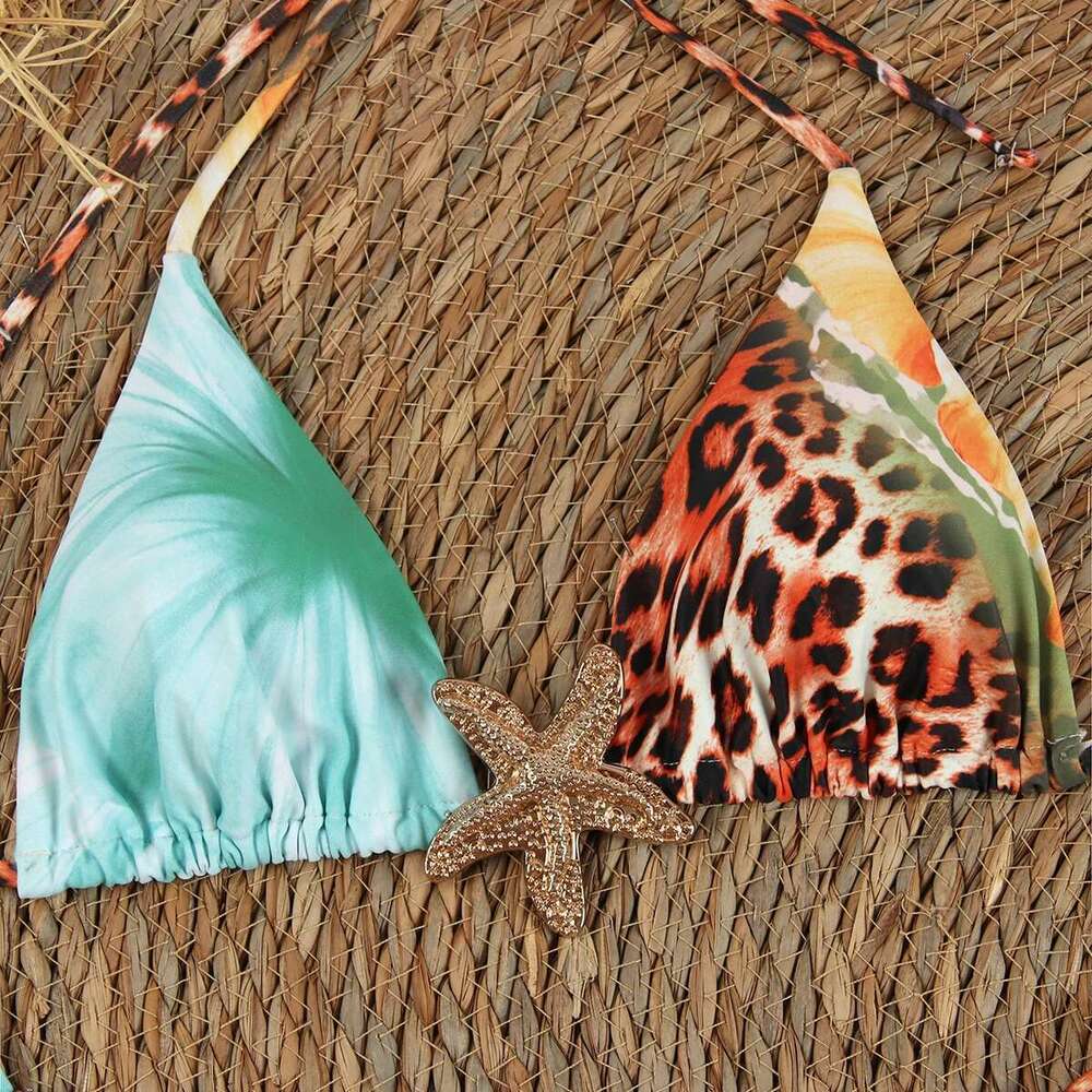 Sexy Print 3 Piece Micro Bikinis Women Swimsuit New Swimwear With Long Sleeve Bathing Suit Beachwear Biquini Female