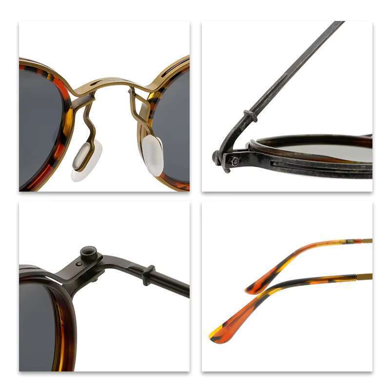 Circular small frame trendy TAC polarized wild sunglasses