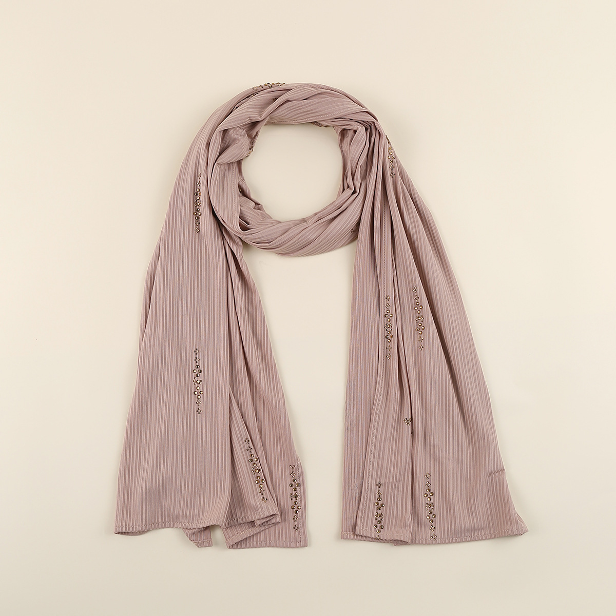 K717 M427-7 monochrome foreign trade knitted cotton hot diamond root color long scarf scarf head cover ethnic style solid color
