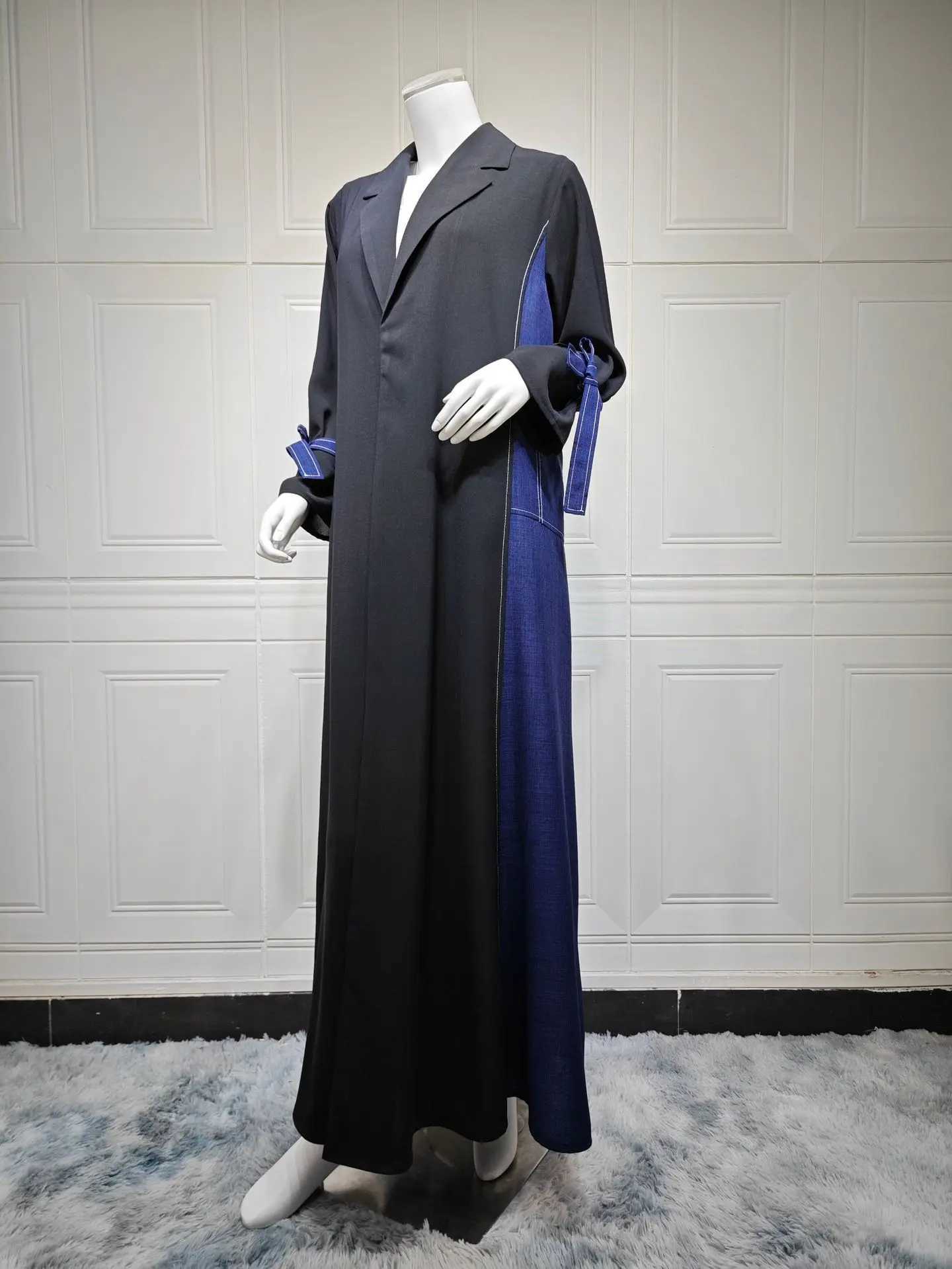 Fashion Bowknot Abayas for Women Muslim Dress Dubai Open Abaya Turkey Kaftan Eid Ramadan Kimono Cardigan Islamic Clothing Robe X250514