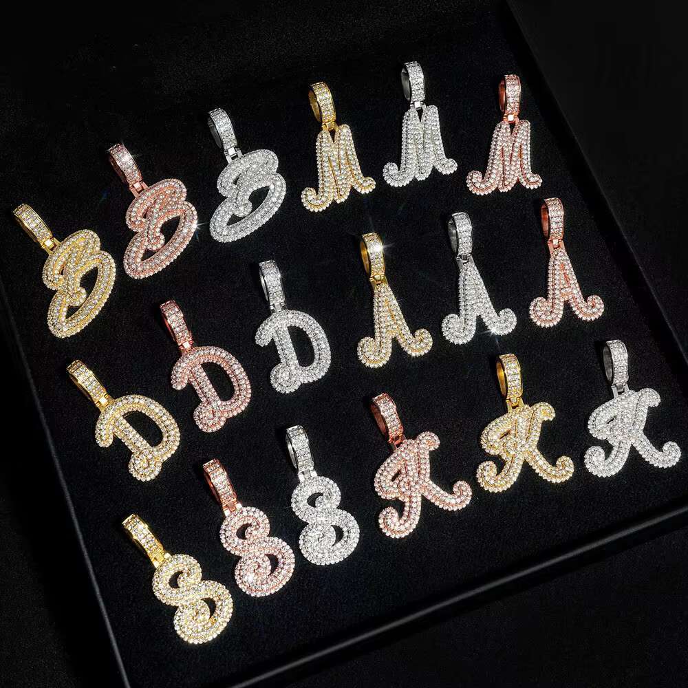 DE Classic D Color VVS1 Silica Letter Personal Hip Hop Pure Sier Pendant