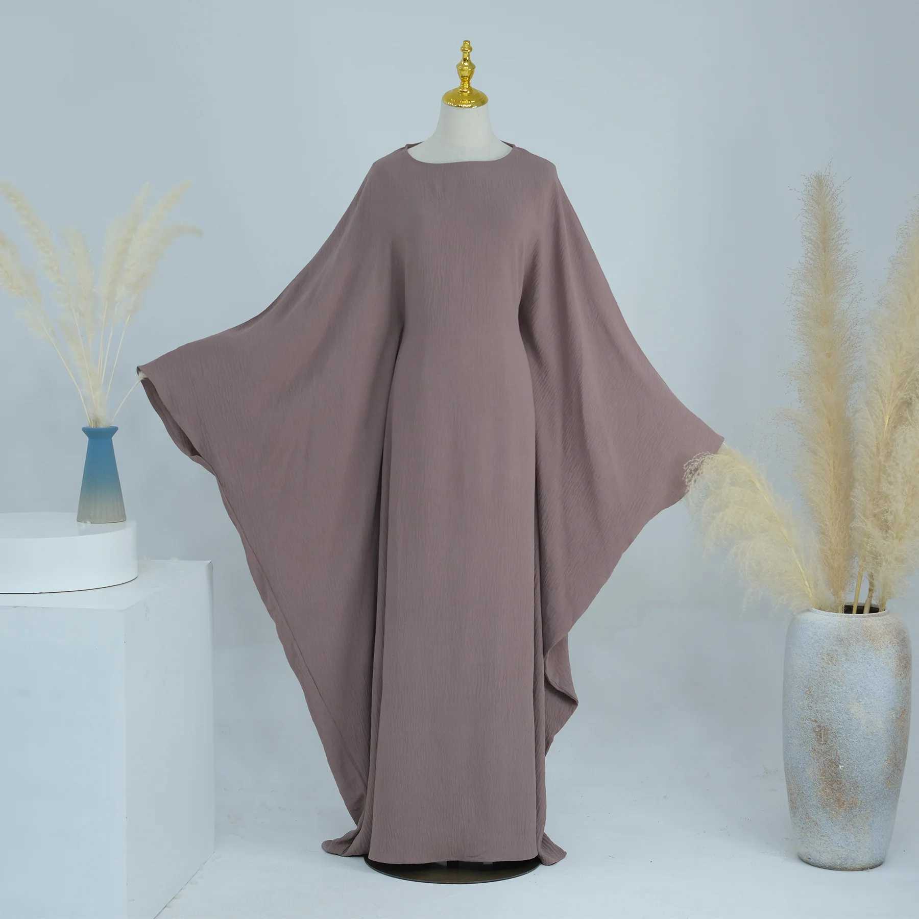2024 Ramadan Abaya Dubai Kaftan Muslim Long Dress Turkey Abayas For Prayer Islamic Clothing Women Robe Longue Femme Musulmane X2505141