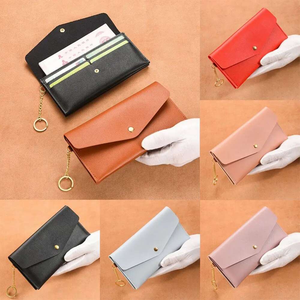 Portable Ins Bags Rectangle PU Leather Phone Bag Birthday Gifts Card Holder Women Coin Purse Wallets