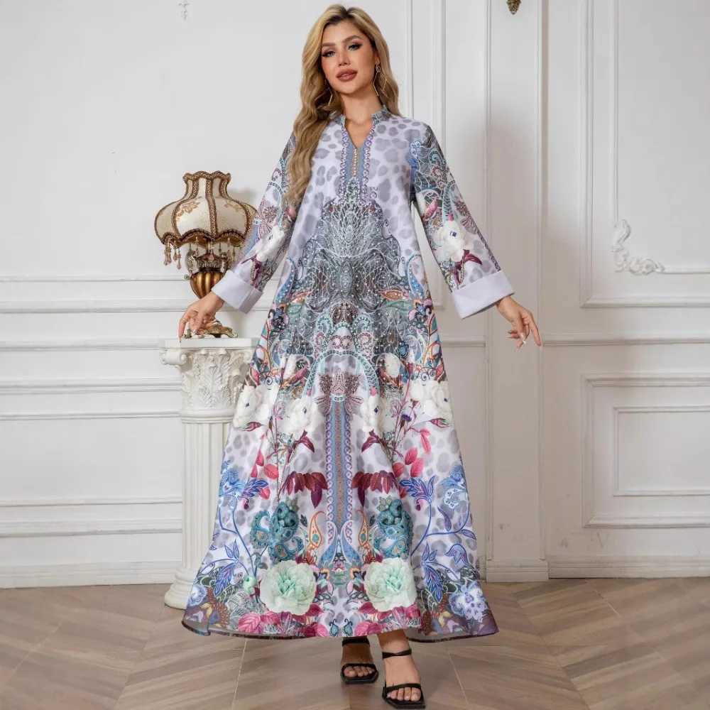Ramadan Eid Jalabiya Muslim Dress Dubai Party Vestidos Embroidery Arab Long Robe Morocco Saudi Abayas Kaftan Islam Dresses 2025 X250514