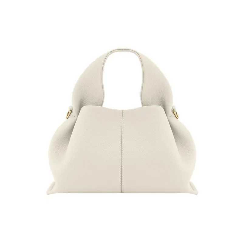 Cross border new product cloud high-end and reliable lychee patter leather and cowhide dumpling hand-held crossbody bag Z250514