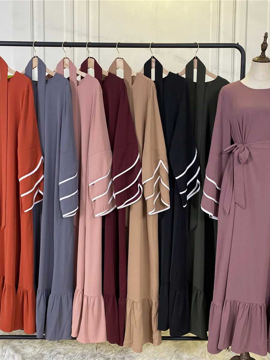 2025 Modest Abaya Ramadan Musulman De Mode Maxi Robe Turkey Kaftan Islamic Clothing Muslim For Women Hijab Dress Caftan Vestidos X2505144