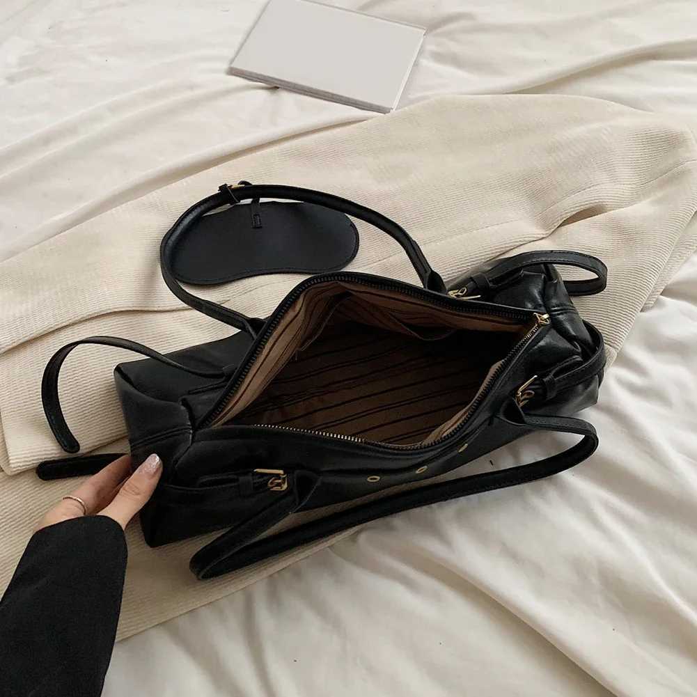 Bost Handbag for Wen Solid Shoder Bag PU Leather Casual Bowling Bag Cmuter Bag Z250514
