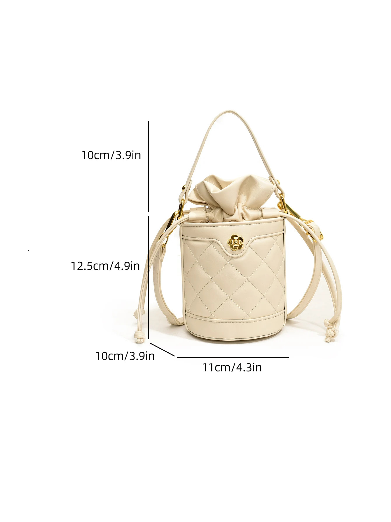 Advanced Lingge Womens Bag Small Fragrant Style Handheld Bucket Fashion Single Shoulder Crossbody 250514