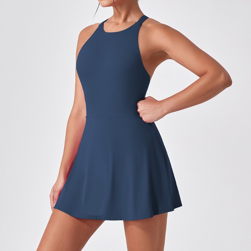 Tennis dress women elites pro sleeveless solid tennis skirt female sport training mini dresses with shorts golf badminton sportswear size s-xl