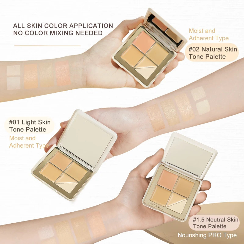 Judydoll 5-Color Concealer Palette Salmon Tone for Dark Circles Spots Perfecting Face Smooth Coverage 250512