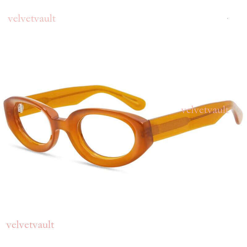 Classic Oval Glasses - Handmade Matte Acetate Fiber Frame with Bold Aesthetics