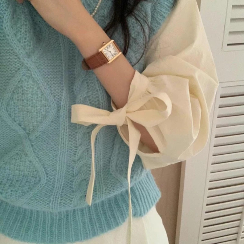 REALEFT Spring Summer Lantern Sleeve Womens Blouses Oneck Casual Loose Shirts For 250514