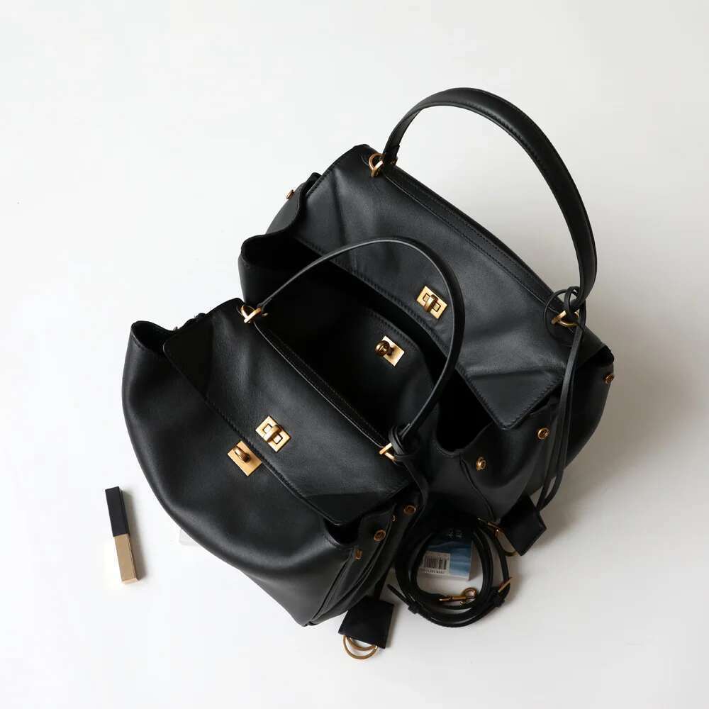 Gold Rodeo Lock Designer Bags Genuine Leather Large Capacity Portable Underarm for Casual Commuting Women's Bag